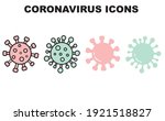 coronavirus vector icons for... | Shutterstock .eps vector #1921518827