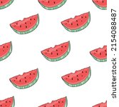 fresh watermelon vector... | Shutterstock .eps vector #2154088487