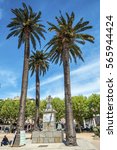 Small photo of Ile-Rousse, France - April 20, 2016. Monument of Pascal Paoli, founder of ile-Rousse city in Corsica Island. Haute-Corse, France