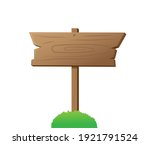 vector wooden sign isolated on... | Shutterstock .eps vector #1921791524