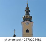 View of the steeple of the...