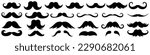 set of hipster mustache icon....