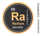 radium ra chemical element. 3d... | Shutterstock . vector #1365089051