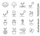 simple set of plants related... | Shutterstock .eps vector #703325104