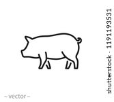 Pig Icon  Piggy Silhouette...