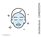 face mask sheet  skin care icon ... | Shutterstock .eps vector #1348203254