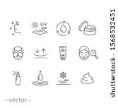 care skin icon set  sunscreen... | Shutterstock .eps vector #1568532451
