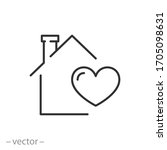 stay home icon  quarantine ... | Shutterstock .eps vector #1705098631