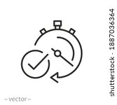 quick time icon  fast deadline  ... | Shutterstock .eps vector #1887036364