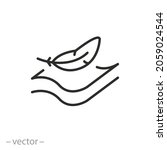 fabric with feather filler icon ... | Shutterstock .eps vector #2059024544