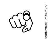 Finger Pointing Icon Vector