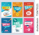 sale  discount and promotion... | Shutterstock .eps vector #710673121
