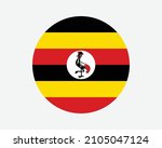 uganda round country flag.... | Shutterstock .eps vector #2105047124