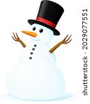 Snowman With His Top Hat...