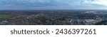 Small photo of Aerial Ultra Wide View of Central Hatfield City of England, Great Britain During Sunset. March 9th, 2024