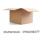 close up of  a cardboard box on white background