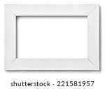 close up of  a white wood frame ... | Shutterstock . vector #221581957