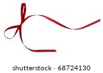close up of   red ribbon on... | Shutterstock . vector #68724130