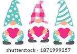 three gnomes  valentine's day... | Shutterstock .eps vector #1871999257