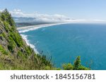 Small photo of Typical landscape along the oregonian portion of the US 101. Pacific ocean, cliffs, beaches, rocky shores
