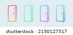 door outline icon in gradient... | Shutterstock .eps vector #2150127517