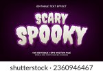 scary spooky text effect illustration