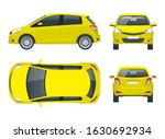 subcompact yellow hatchback car.... | Shutterstock . vector #1630692934
