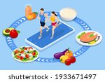 isometric fitness and diet... | Shutterstock .eps vector #1933671497