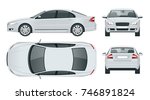 business sedan vehicle. car... | Shutterstock .eps vector #746891824