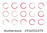 red circle pen draw set.... | Shutterstock .eps vector #1916531474