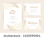 wedding invitation with gold... | Shutterstock .eps vector #1420590401