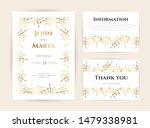wedding invitation with gold... | Shutterstock .eps vector #1479338981