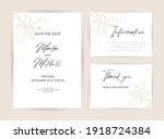 wedding invitation with gold... | Shutterstock .eps vector #1918724384