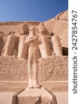 Small photo of Statues of ramses ii (ramses the great), outside the temple, abu simbel, unesco world heritage site, nubia, egypt, north africa, africa