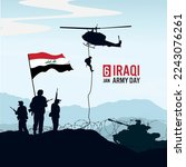 Iraqi Army Day illustration Design