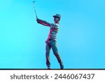 Full length portrait of golfer...
