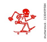 skateboard skull design.... | Shutterstock . vector #2130459584