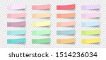 post note stickers with shadow. ... | Shutterstock . vector #1514236034