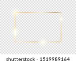 gold square frame. golden... | Shutterstock . vector #1519989164
