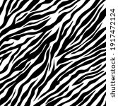 Zebra Seamless Pattern. Black...