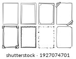 hand drawn frames. handdrawn... | Shutterstock .eps vector #1927074701