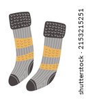 winter cute clothes socks.... | Shutterstock .eps vector #2153215251