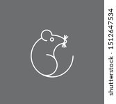 flat vector mouse silhouette.... | Shutterstock .eps vector #1512647534