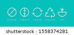 zero waste. ecology vector web... | Shutterstock .eps vector #1558374281