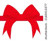 decorative red bow with... | Shutterstock .eps vector #2160413377