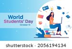 world students day october 15... | Shutterstock .eps vector #2056194134