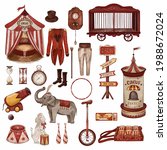 Vintage Circus Elements Set ...