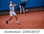 Small photo of Bastad, Sweden. 07 18 2023. Tomas Martin Etecheverry against Sebastian Ofner in the first round of the Nordea Open. Daniel Bengtsson