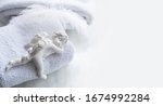 sleeping angel figure on a bath ... | Shutterstock . vector #1674992284
