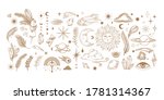 big hand drawn set of celestial ... | Shutterstock .eps vector #1781314367